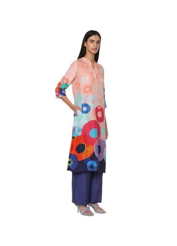 Medium Habotai Printed Kurta Bottom Set for Women - Image 4