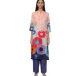 Medium Habotai Printed Kurta Bottom Set for Women