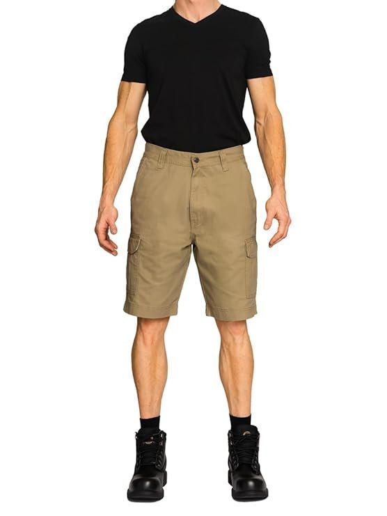 Full Blue Big Men's Cargo Shorts with Expandable Waist - Image 4