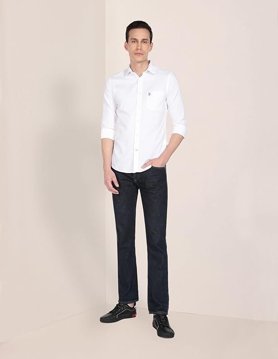 US AN Men's Cotton Regular Fit Shirt - Image 4