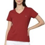 Allen Solly Women's 100% Polyester Regular Fit T-Shirt