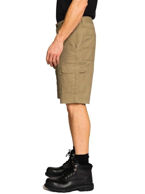 Full Blue Big Men's Cargo Shorts with Expandable Waist - Image 6