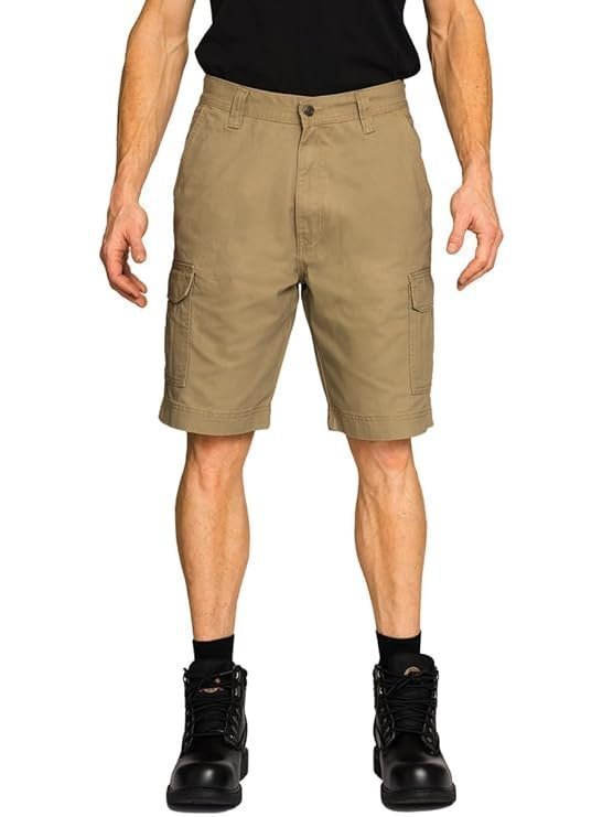 Full Blue Big Men's Cargo Shorts with Expandable Waist