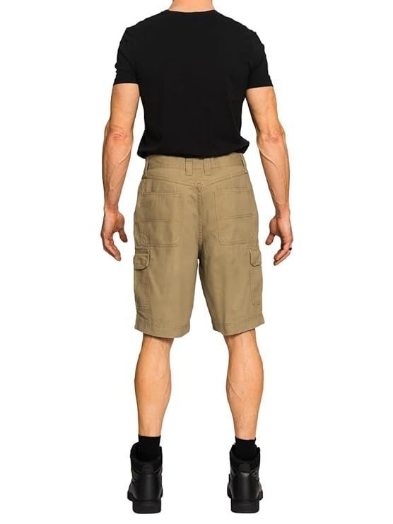 Full Blue Big Men's Cargo Shorts with Expandable Waist - Image 2