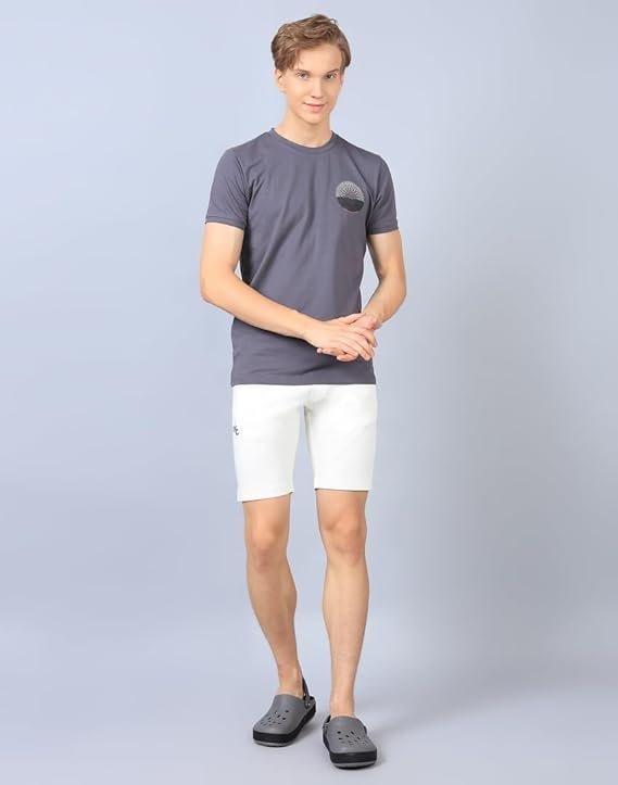 Shorts for Men, Drawstring Waist with Contrast Black Band, Casual wear, Casual Shorts - Image 4