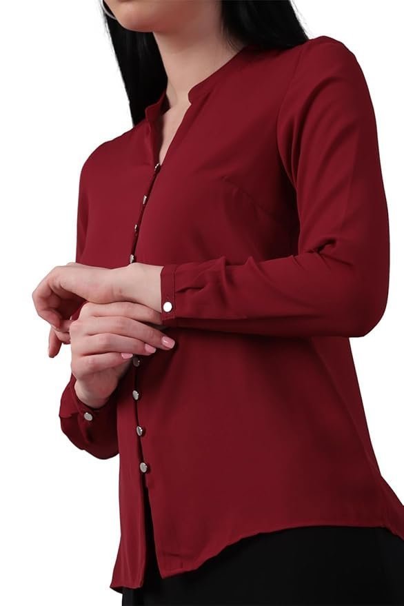 Allen Solly Women's 100% Polyester Regular Fit Shirt - Image 3