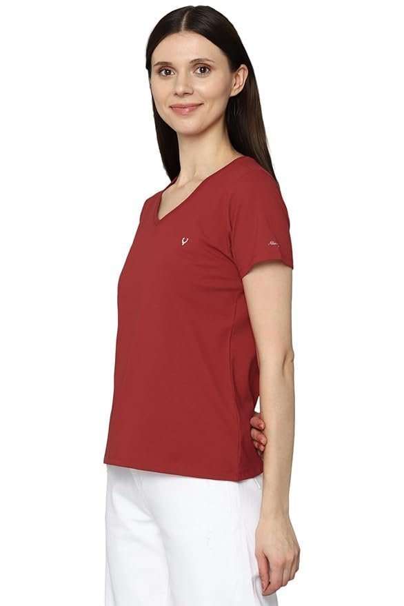 Allen Solly Women's 100% Polyester Regular Fit T-Shirt - Image 5