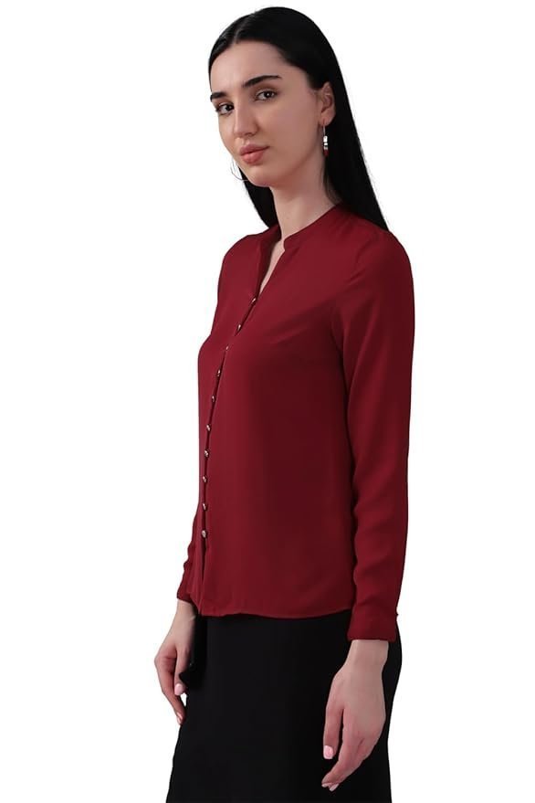 Allen Solly Women's 100% Polyester Regular Fit Shirt - Image 5