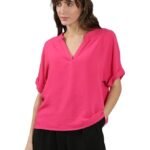 VERO MODA Extended Sleeves V-Neck Regular Top