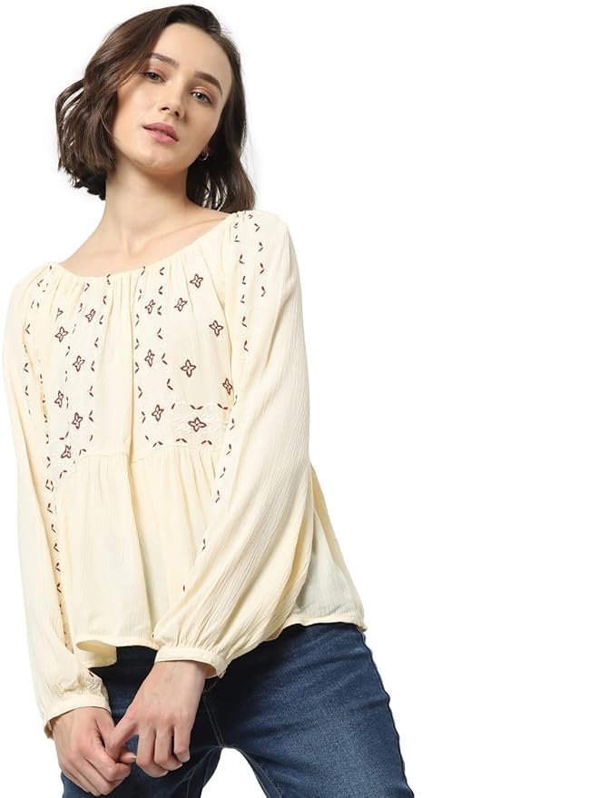 ONLY Women's Rayon Blend Regular Fit Top - Image 2