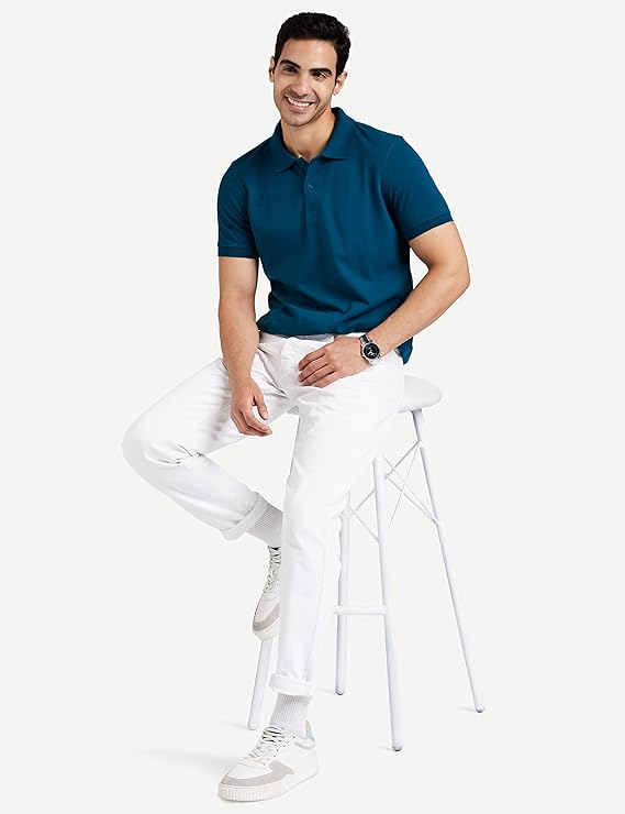 Men's Cotton Rich Solid Polo Tshirt | Collar Tshirts | Half Sleeves | Plain-Regular Fit (Available in Plus Size and Combo Pack of 2) - Image 5