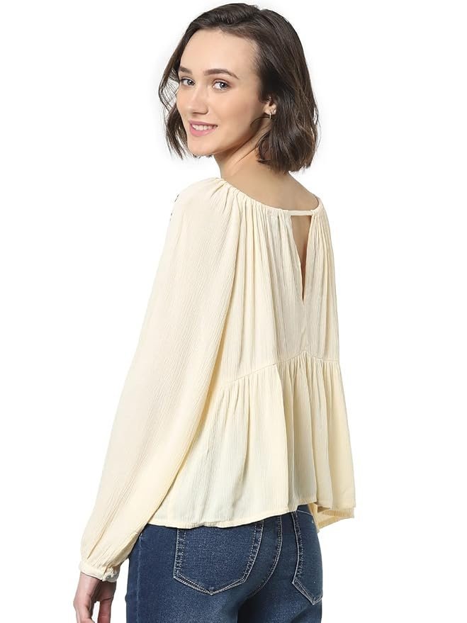 ONLY Women's Rayon Blend Regular Fit Top - Image 4