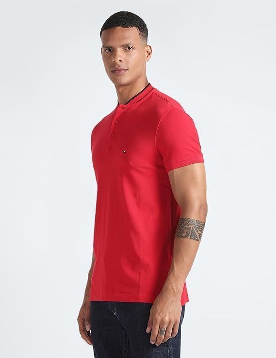 TOH Men's Cotton Graphic Slim Fit Polo - Image 4