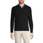 Ands' End Men's Fine Gauge Cashmere V-neck Sweater