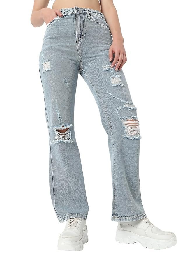 AKA CHIC High Rise Womens Flare Fit Jeans