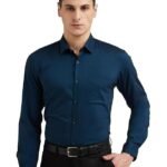 Peland Men's Everyday Solid Slim Fit Full Sleeve Formal Shirt | Cotton-Rich