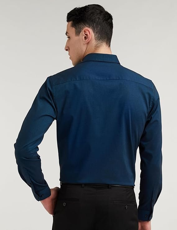 Peland Men's Everyday Solid Slim Fit Full Sleeve Formal Shirt | Cotton-Rich - Image 6