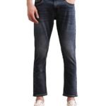 USPOL Men's Cole Comfort Cropped Fit Blue Ultra Soft Jeans