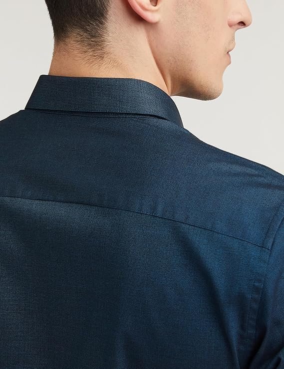 Peland Men's Everyday Solid Slim Fit Full Sleeve Formal Shirt | Cotton-Rich - Image 2