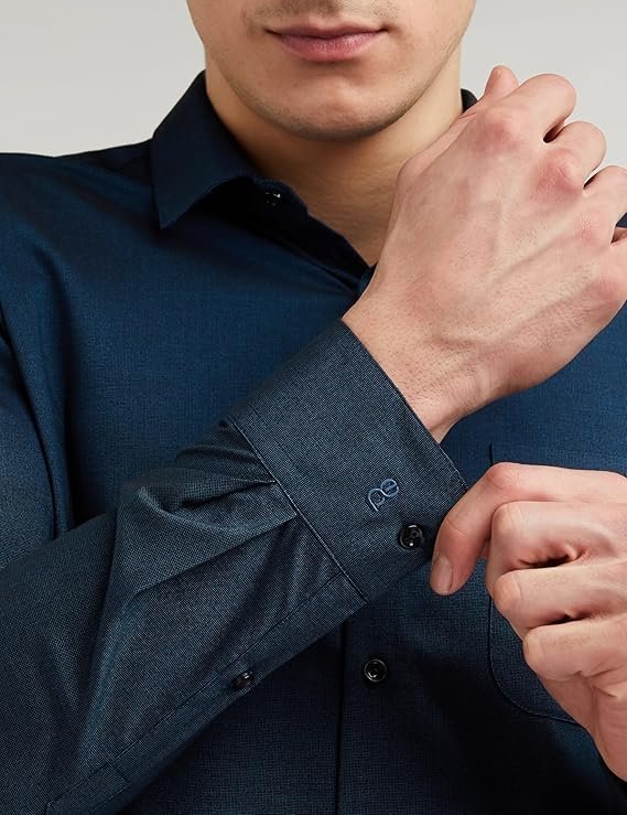 Peland Men's Everyday Solid Slim Fit Full Sleeve Formal Shirt | Cotton-Rich - Image 3
